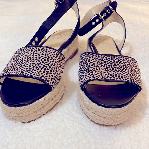 Vince Camuto Shoes - Vince Camuto Espadrilles Animal Print Open-toe Platform Sandals Size 9.5